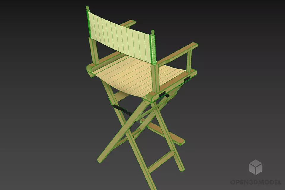Travel Folding Chair 3d model 2