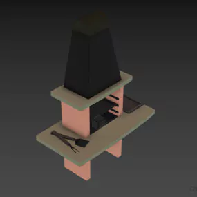 Oven Fireplace 3d model