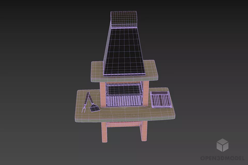 Oven Fireplace 3d model 3