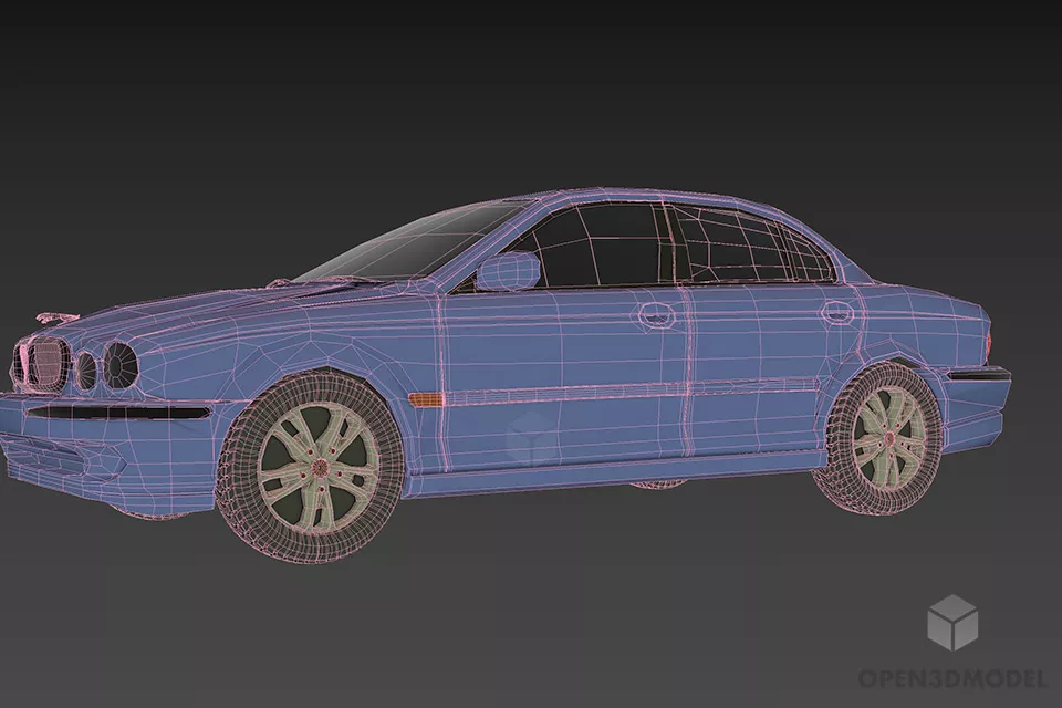 Super Car Jaguar 3d model 2