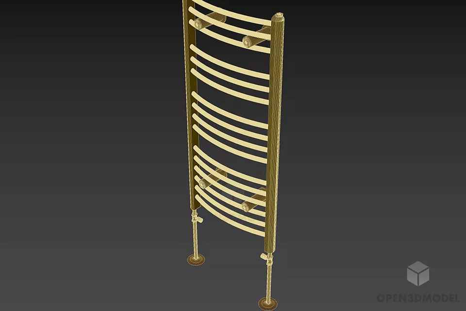 Towel Rail With Stand 3d model 2