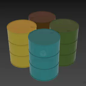 Rustic Iron Barrel 3d model