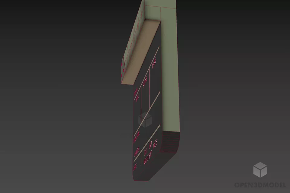 Hollywood Clapperboard 3d model 2