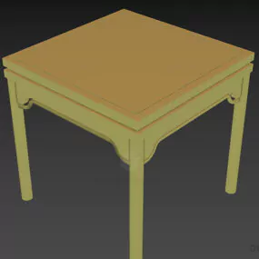 Chinese Antique Wooden Square Table 3d model