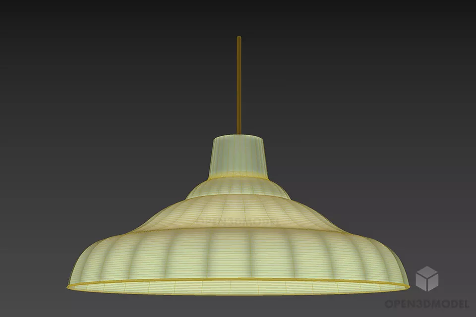 Industrial Lamp Aluminum Shade 3d model 3