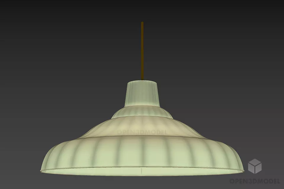Red Lantern Lamp, Chinese Lamp Style 3d model