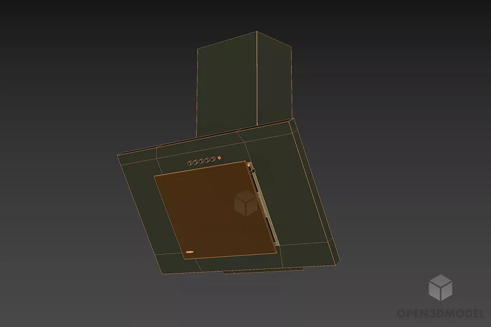 Kitchen Vent Maunfild 3d model 2