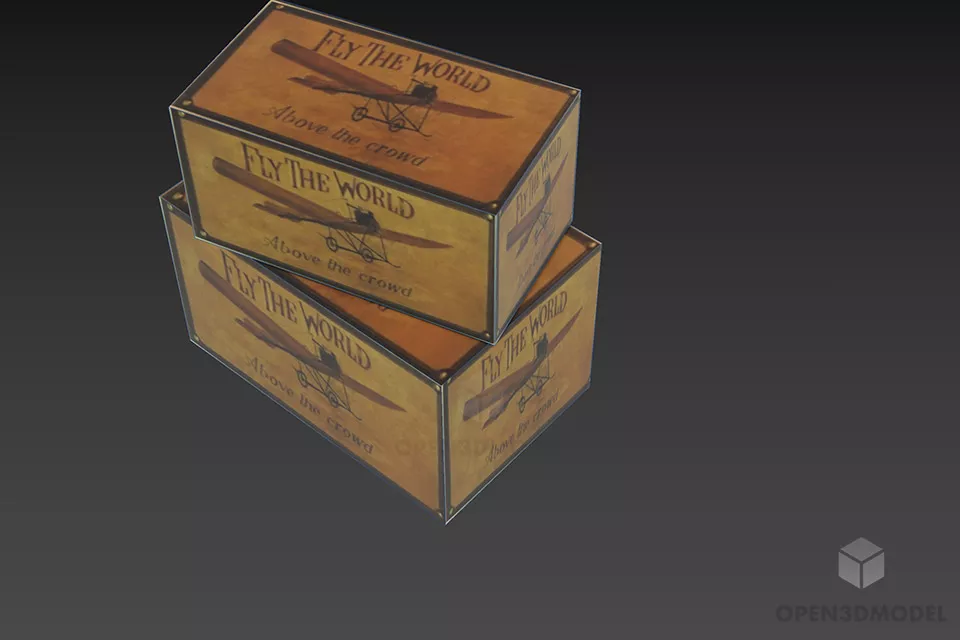 Product Boxes Stack 3d model 2