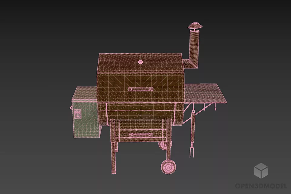 Bbq Iron Oven 3d model 3