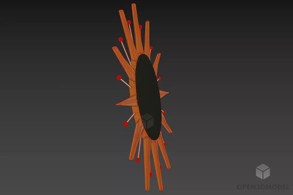 Sun Clock Decoration 3d model 2