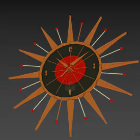 Sun Clock Decoration 3d model