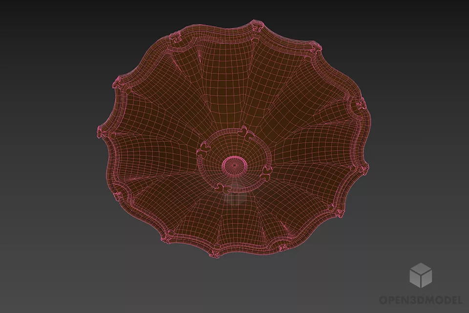 Circle Rosette Decorative 3d model 3