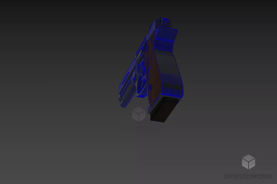 Pistol Gun Beretta 3d model 2