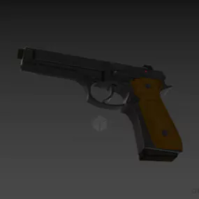 Pistol Gun Beretta 3d model