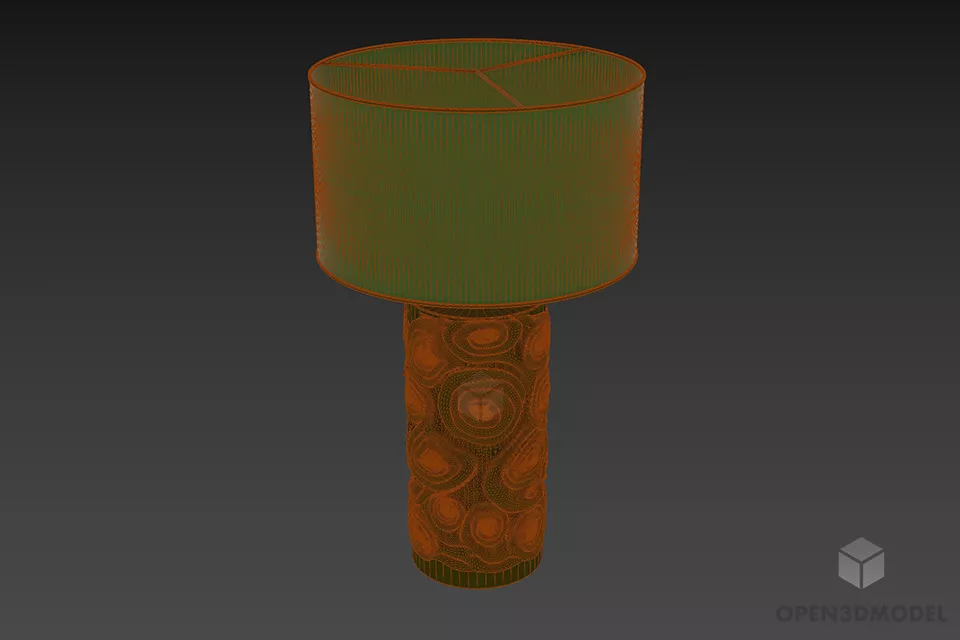 Table Lamp With Stand Decoration 3d model 2
