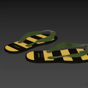 Rubber Slippers 3d model