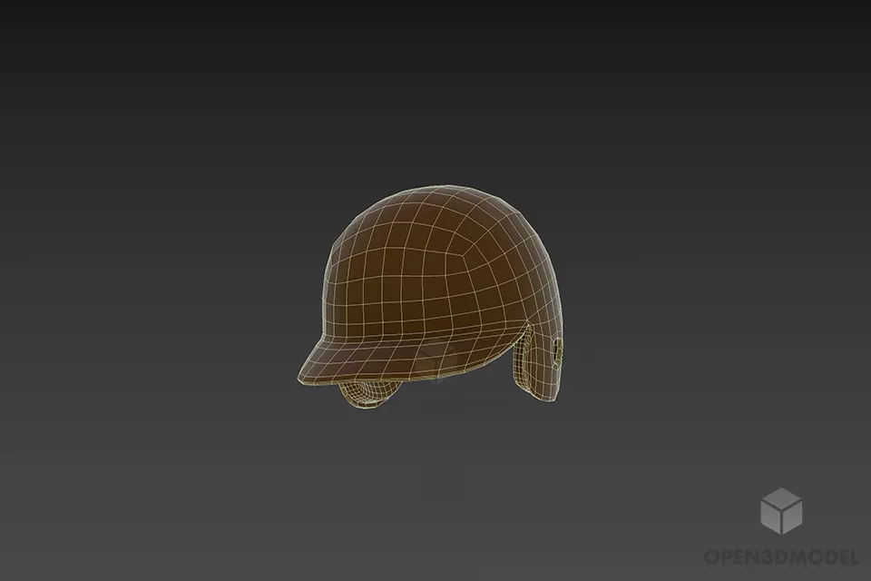 Helmet Baseball Accessories 3d model 2