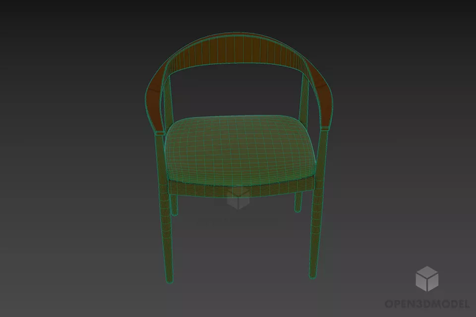 Scandinavian Armchair 3d model 3