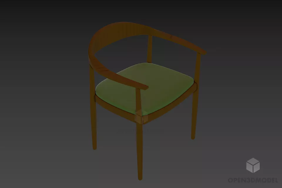 Bar Chair Metal 3d model
