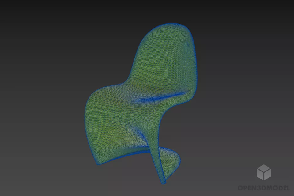 Panton Plastic Chair 3d model 2
