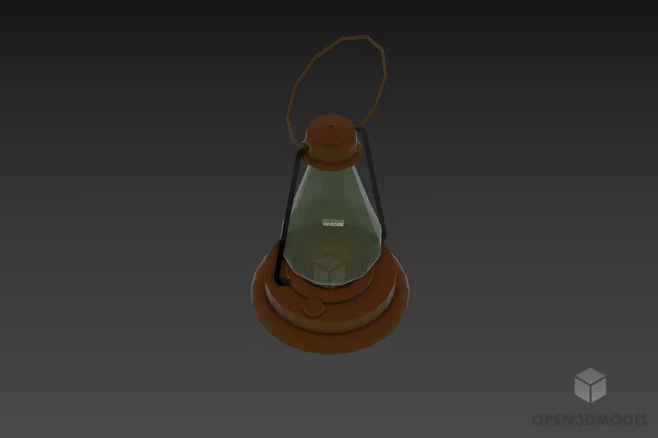 Modernism Curved Lamp 3d model