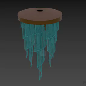 Glass Chandelier Twist Shade With Round Stand 3d model
