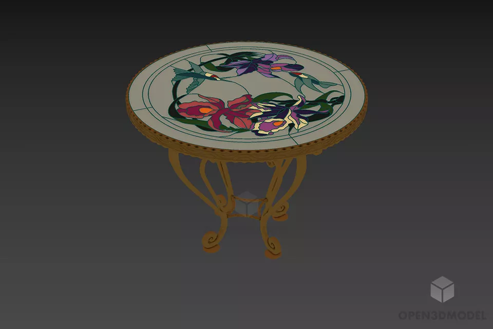 Boutique Stool Table Armandor 3d model
