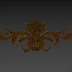 Plaster Floral Decor 3d model