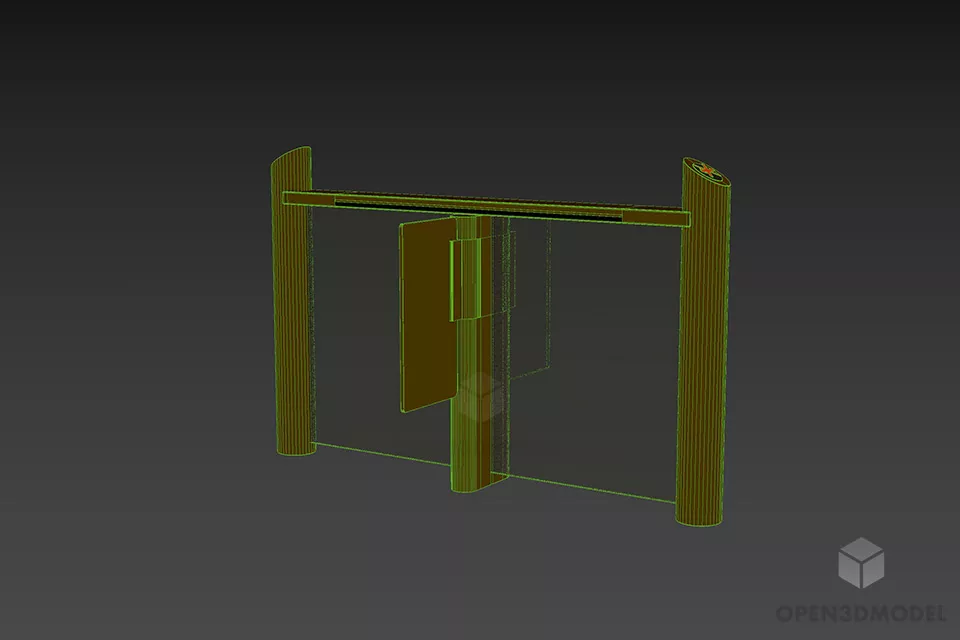 Turnstile Swing Door Charon 3d model 2