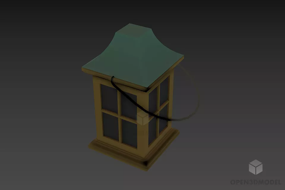 Table Lamp With Glass Stand 3d model
