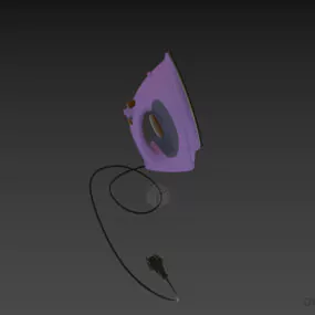 Old Iron With Wire Black Decker Brand 3d model