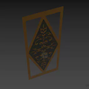 Frame Decoration Floral Shape 3d model