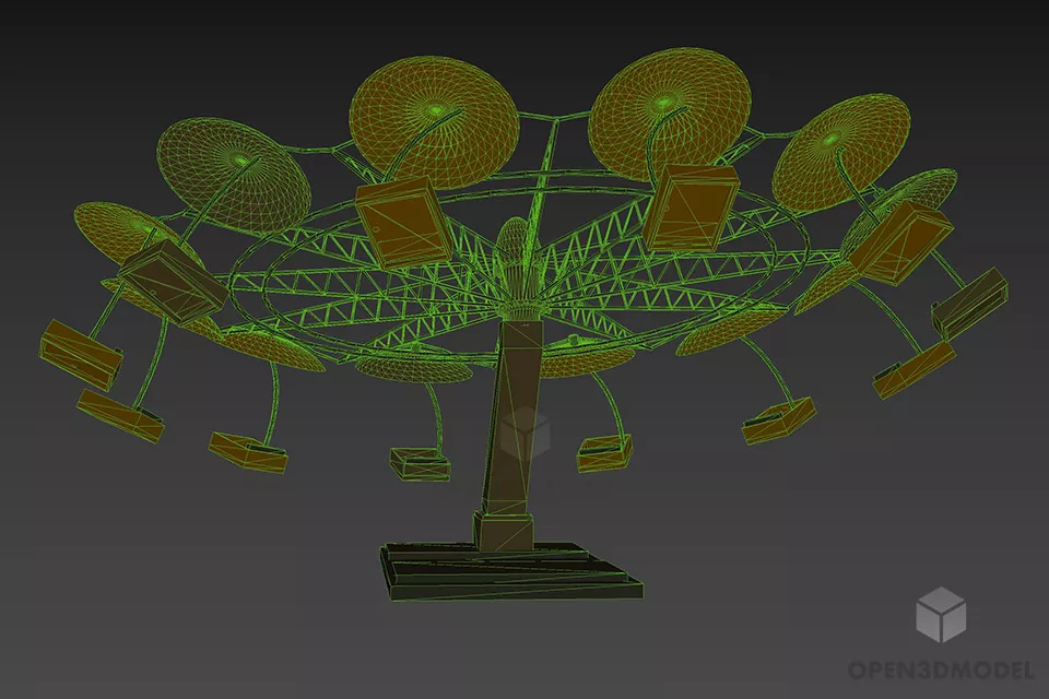 Carousel Playground Equipment 3d model 3
