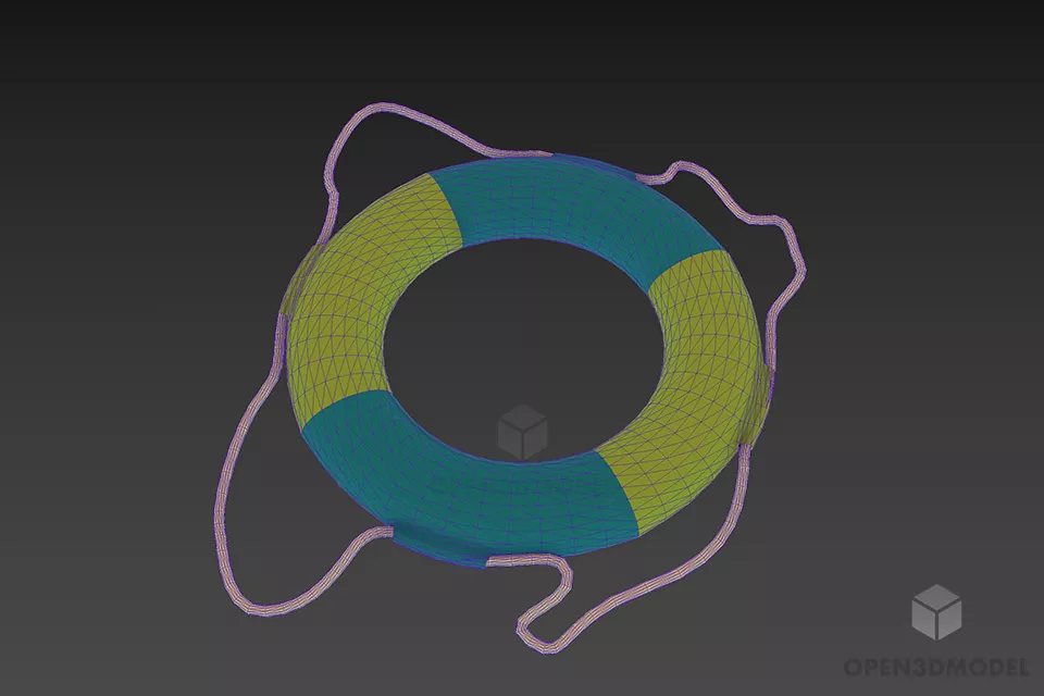 Lifebuoy, Life Ring 3d model 2