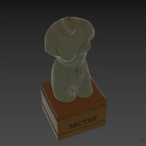 Ancient Venus Figurine With Stand 3d model