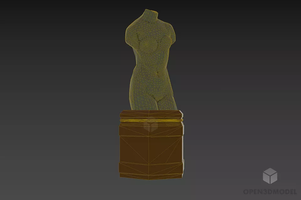 Half Body Venus Sculpture 3d model 3