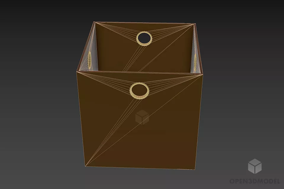 Office Cardboard Box 3d model 3