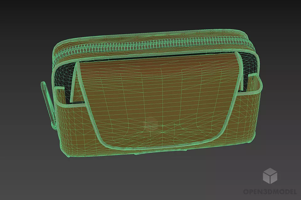 Women Leather Hand Bag 3d model 3