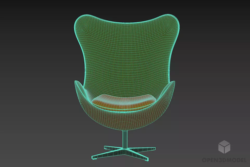 Egg Armchair Fritz Hansen 3d model 3