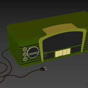 Vintage Radio 1980s 3d model