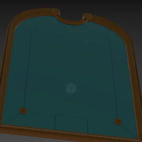 Round Edge Mirror For Bathroom 3d model