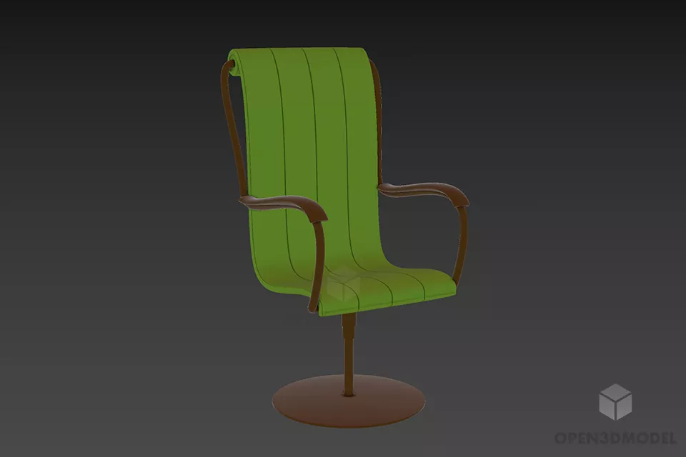 Cube Armchair With Inox Frame 3d model