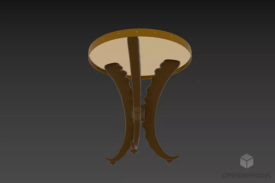 Square Coffee Table With Smooth Bezel 3d model