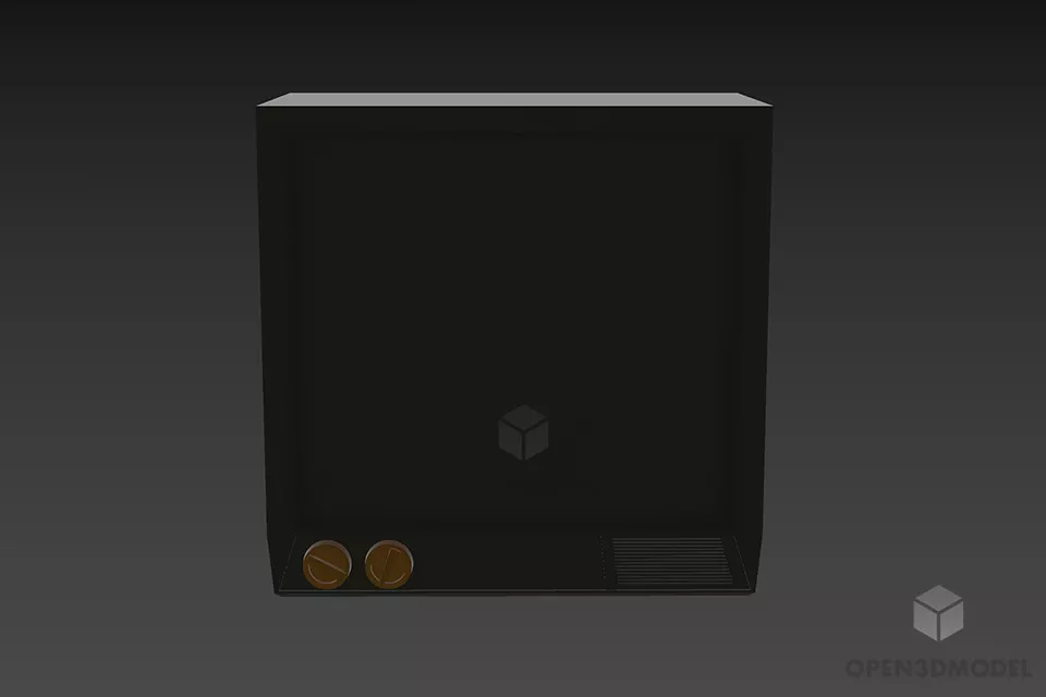 Crt Tv Vintage Style 3d model 3