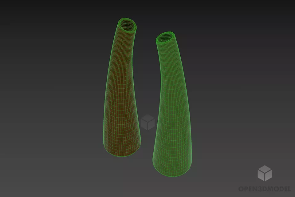Vase Curved Cylinder Shape 3d model 3