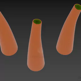 Curved Cylinder Modern Vase 3d model