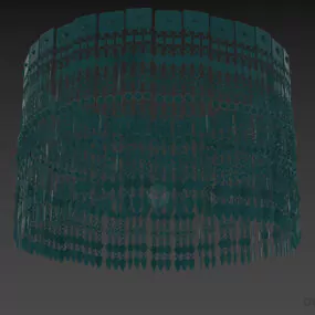 Round Cylinder Chandelier Crystal Shade 3d model