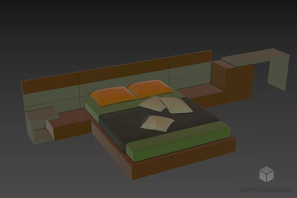 Rectangle Coffee Table 3d model