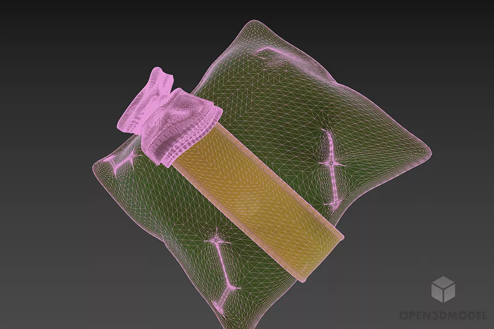 Pillow With Bow 3d model 3