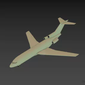 Passenger Boeing 727 Airplane 3d model